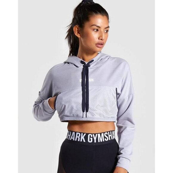 GymShark Cropped Hoodie Lilac Women’s Size Small - Picture 1 of 9